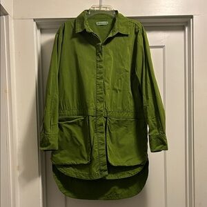 Banana Republic Olive Green 100% Cotton Twill Utility Tunic - Size XS